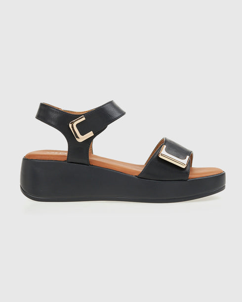 Verde Γυναικεία Flatform Πέδιλα 28-4057 Μαύρο