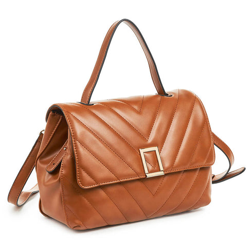 Verde Γυναικεία Τσάντα Ώμου 16-6616 Κάμελ