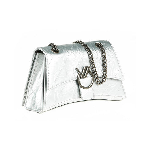 Verde Γυναικεία Τσάντα Ώμου 16-7425 Ασημί