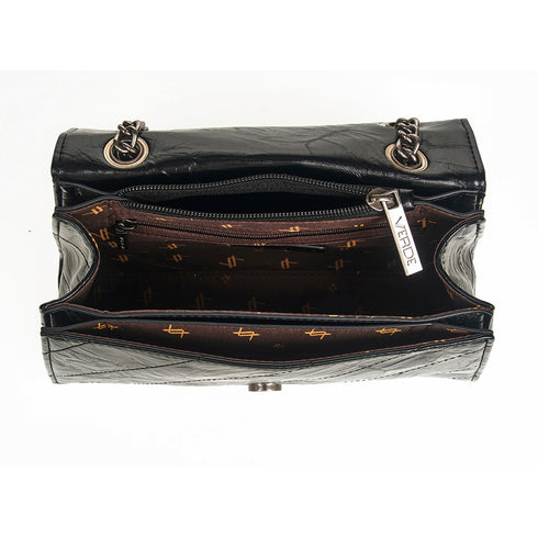 Verde Γυναικεία Τσάντα Ώμου 16-7425 Μαύρο