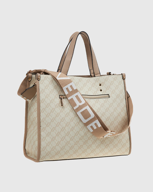 Verde Γυναικεία Τσάντα Χειρός 16-7707 Μπεζ