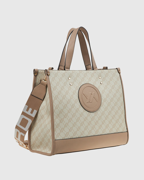 Verde Γυναικεία Τσάντα Χειρός 16-7707 Μπεζ