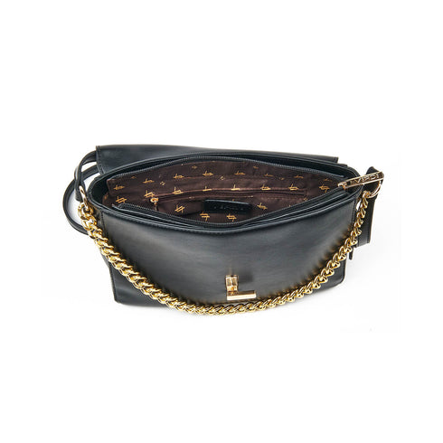 Verde Γυναικεία Τσάντα Χιαστί 16-7346 Μαύρο