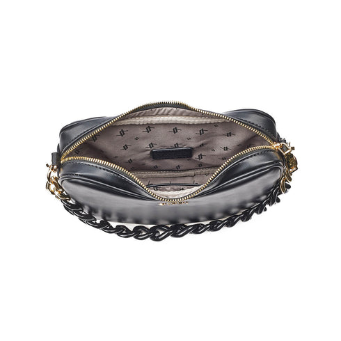 Verde Γυναικεία Τσάντα Χιαστί 16-7369 Μαύρο