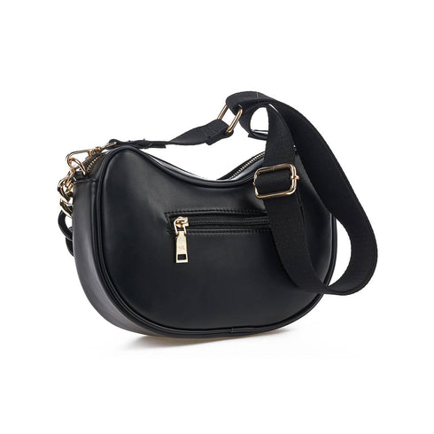 Verde Γυναικεία Τσάντα Χιαστί 16-7369 Μαύρο