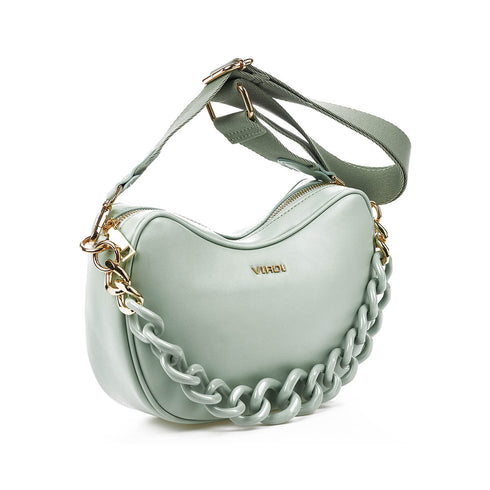 Verde Γυναικεία Τσάντα Χιαστί 16-7369 Μέντα