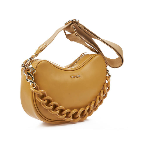 Verde Γυναικεία Τσάντα Χιαστί 16-7369 Μπεζ