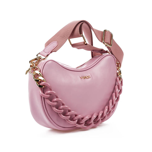 Verde Γυναικεία Τσάντα Χιαστί 16-7369 Ροζ