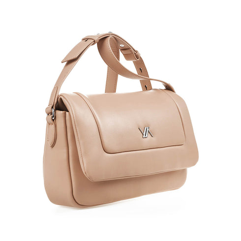 Verde Γυναικεία Τσάντα Χιαστί 16-7394 Μπεζ