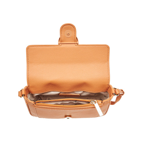 Verde Γυναικεία Τσάντα Χιαστί 16-7409 Πορτοκαλί