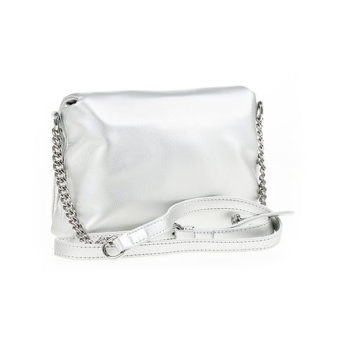 Verde Γυναικεία Τσάντα Χιαστί 16-7442 Ασημί