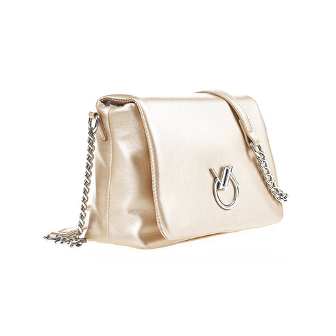 Verde Γυναικεία Τσάντα Χιαστί 16-7442 Χρυσό