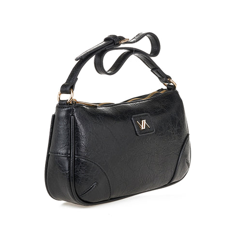 Verde Γυναικεία Τσάντα Χιαστί 16-7609 Μαύρο