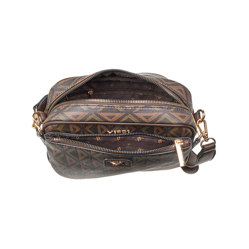 Verde Γυναικεία Τσάντα Χιαστί 16-7611 Καφέ