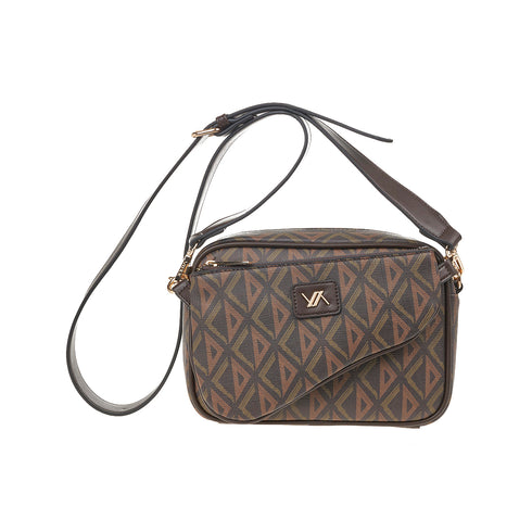 Verde Γυναικεία Τσάντα Χιαστί 16-7611 Καφέ