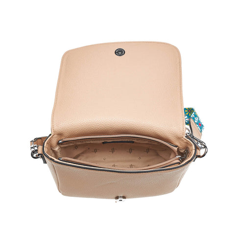 Verde Γυναικεία Τσάντα Χιαστί 16-7447 Μπεζ