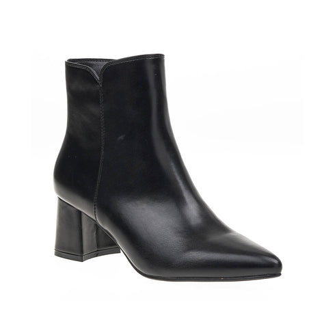 Verde Γυναικείο Μποτάκι με Χαμηλό Τακούνι 28-3949 Μαύρο