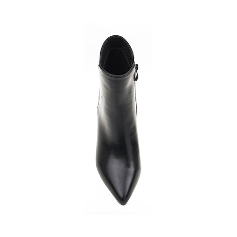 Verde Γυναικείο Μποτάκι με Χαμηλό Τακούνι 28-3949 Μαύρο