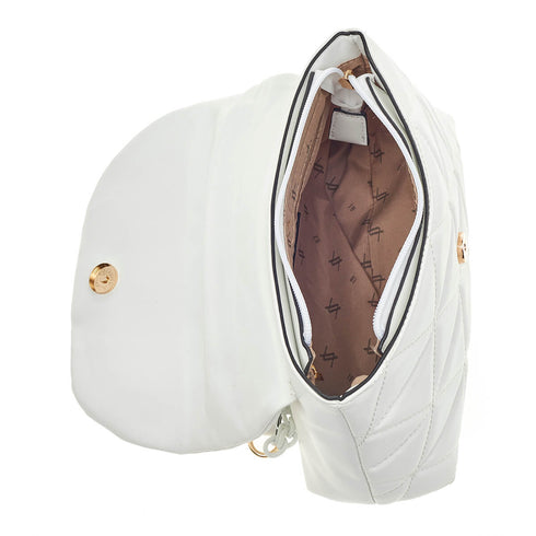 Verde Γυναικεία Τσάντα Χιαστί 16-6949 Λευκό