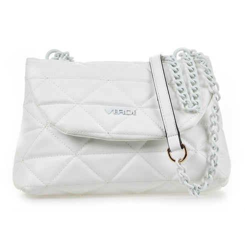 Verde Γυναικεία Τσάντα Χιαστί 16-6949 Λευκό