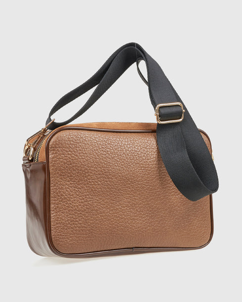 Verde Γυναικεία Τσάντα Χιαστί16-8056 Καφέ