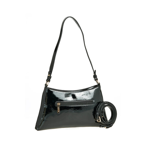 Verde Γυναικεία Λουστρίνι Τσάντα Ώμου 16-7603 Μαύρο