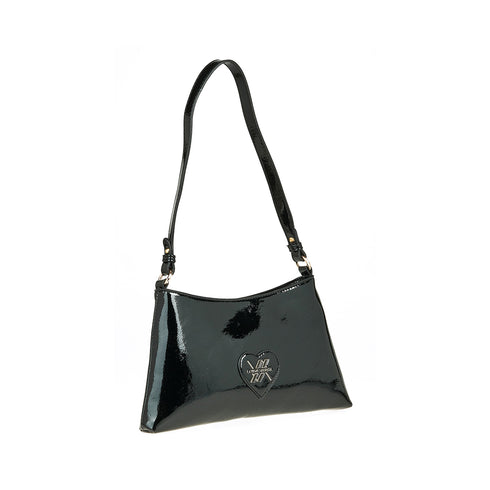 Verde Γυναικεία Λουστρίνι Τσάντα Ώμου 16-7603 Μαύρο
