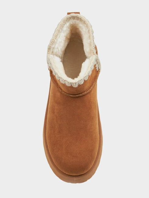 Verde Γυναικεία Μποτάκια 28-4118 Κάμελ