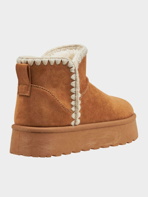 Verde Γυναικεία Μποτάκια 28-4118 Κάμελ