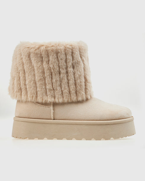 Verde Γυναικεία Μποτάκια 28-4121 Εκρού