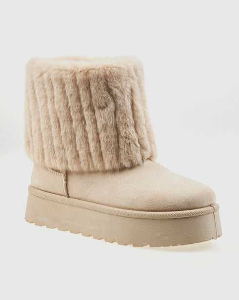 Verde Γυναικεία Μποτάκια 28-4121 Εκρού