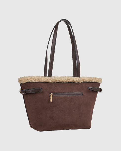 Verde Γυναικεία Τσάντα Ώμου 16-8236  Καφέ