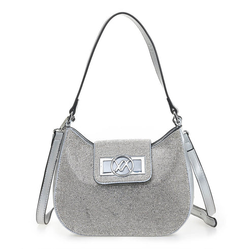 Verde Γυναικεία Τσάντα Ώμου 16-6961 Ασημί