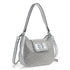 Verde Γυναικεία Τσάντα Ώμου 16-6961 Ασημί