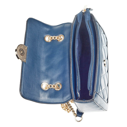 Verde Γυναικεία Τσάντα Ώμου 16-6969 Μπλε