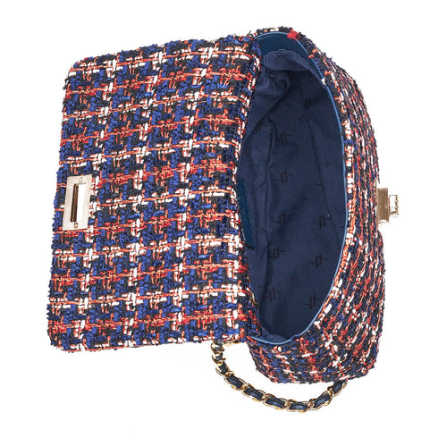 Verde Γυναικεία Τσάντα Χιαστί 16-7001 Μπλε