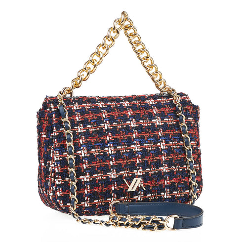 Verde Γυναικεία Τσάντα Χιαστί 16-7001 Μπλε