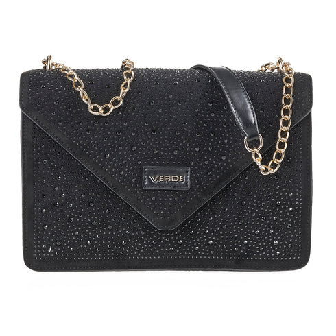 Verde Γυναικεία Τσάντα Ώμου 16-7007 Μαύρο