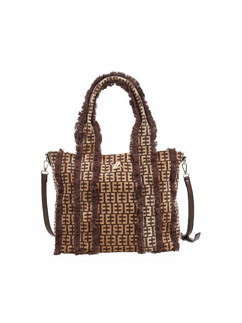 Verde Γυναικεία Τσάντα Ώμου 16-7014 Καφέ