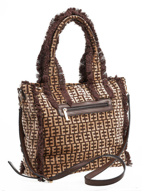 Verde Γυναικεία Τσάντα Ώμου 16-7014 Καφέ