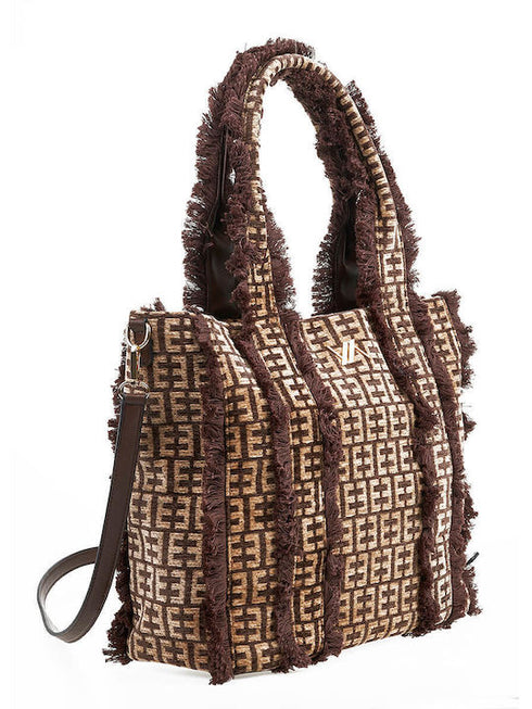 Verde Γυναικεία Τσάντα Ώμου 16-7014 Καφέ