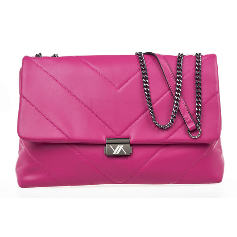 Verde Γυναικεία Τσάντα Ώμου 16-7050 Φούξια