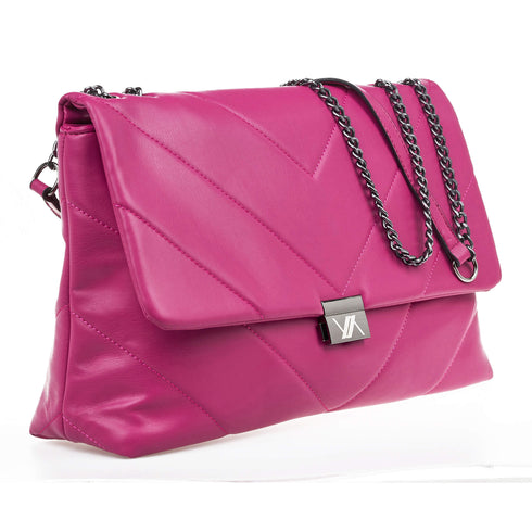 Verde Γυναικεία Τσάντα Ώμου 16-7050 Φούξια