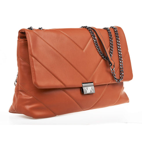 Verde Γυναικεία Τσάντα Ώμου 16-7050 Κάμελ