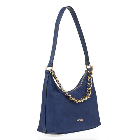 Verde Γυναικεία Τσάντα Ώμου 16-7065 Μπλε