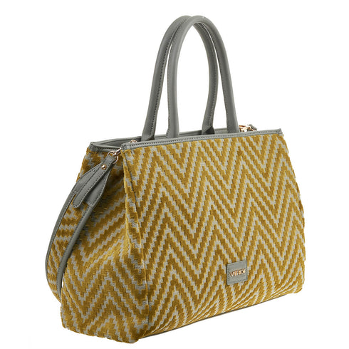 Verde Γυναικεία Τσάντα Ώμου 16-7148 Λαδί