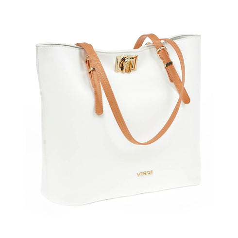 Verde Γυναικεία Τσάντα Ώμου 16-7237 Λευκό