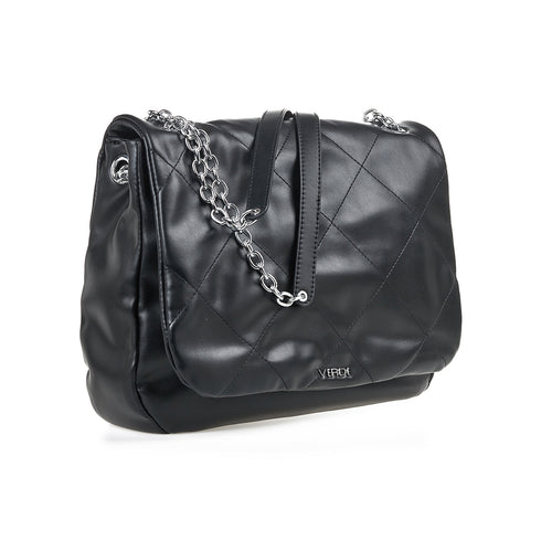 Verde Γυναικεία Τσάντα Ώμου 16-7357 Μαύρο