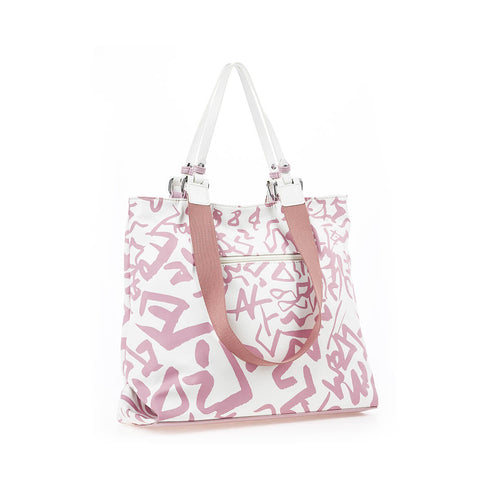 Verde Γυναικεία Τσάντα Ώμου 16-7366 Λευκό-Ροζ