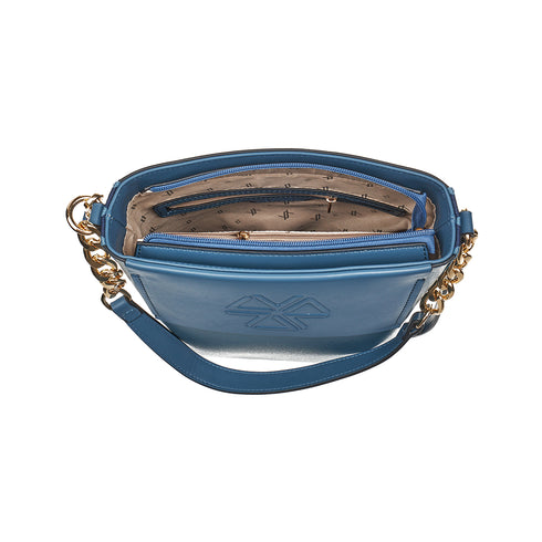 Verde Γυναικεία Τσάντα Ώμου 16-7378 Μπλε